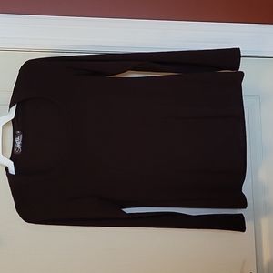 Sympli long sleeve Canadian made burgundy tunic